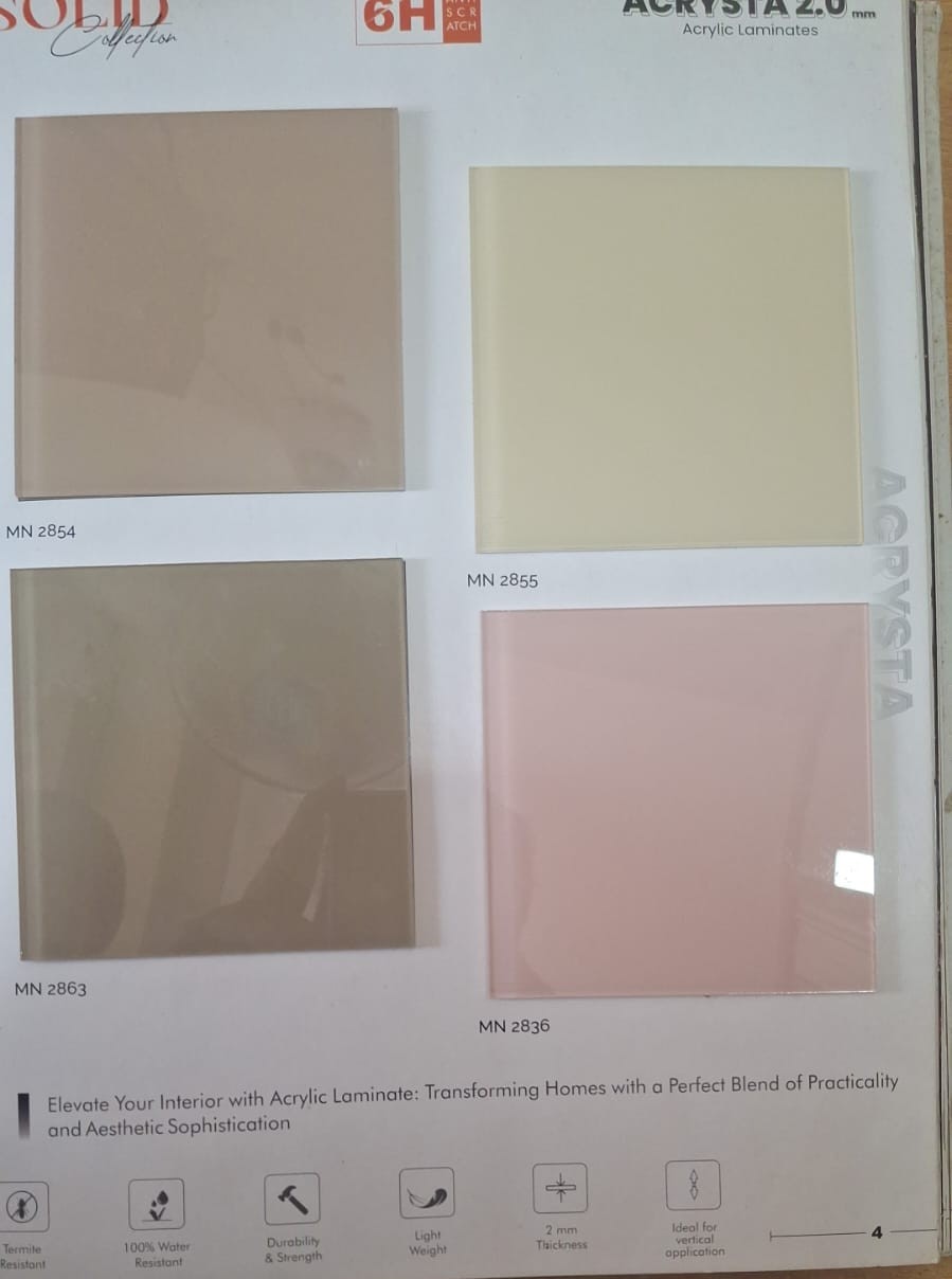 Acry Plus Acrylic Lamination Sheet — Beige & Pink Shades
