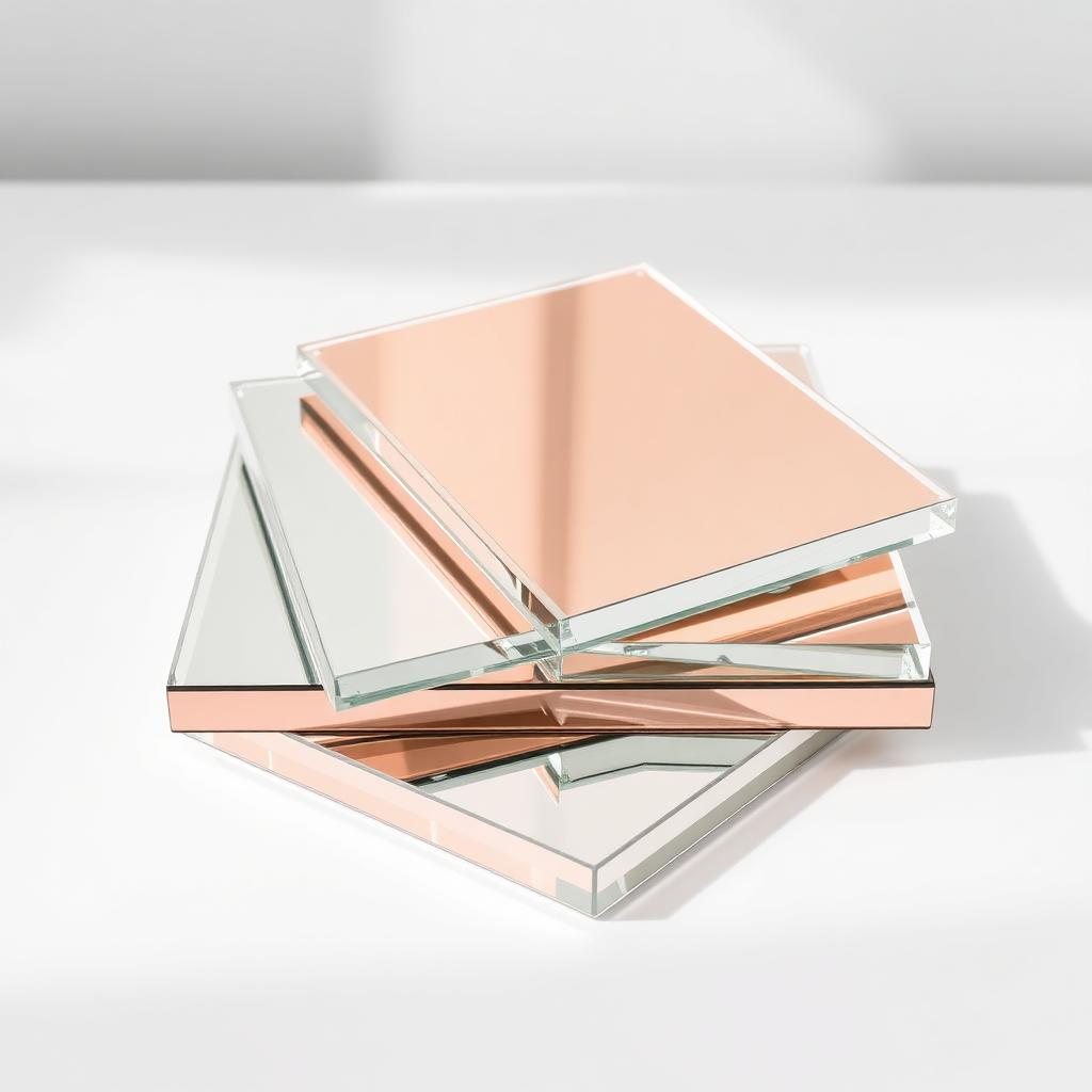 Acrylic mirror sheets in silver and rose gold finishes